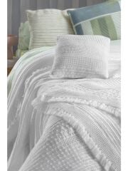 Sarev Eskel Beyaz %100 Pamuk Dekoratif Kırlent 45*55 cm