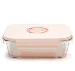 Bigatti Pembe 630 ml Vakumlu Saklama Kabı