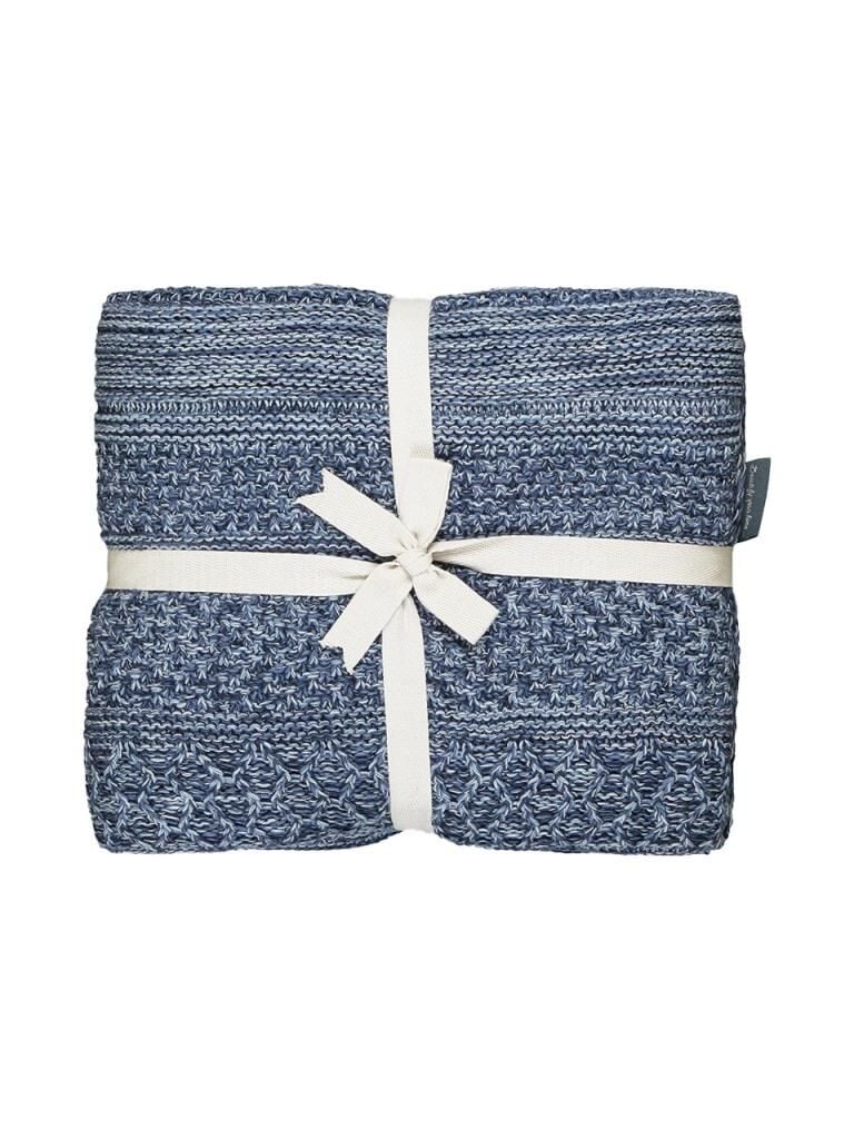 Sarev Norrie Mavi %100 Pamuk Throw Battaniye 130*170 cm