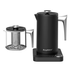 Berghoff Gem 1.7 Litre Siyah Gümüş Kulplu Çay Makinesi