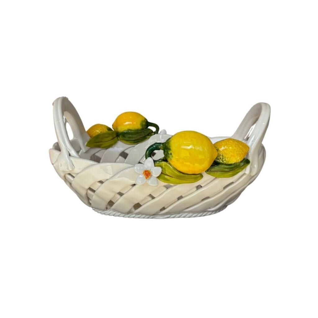 Rainbow Limon Seramik Oval Sepet 28cm