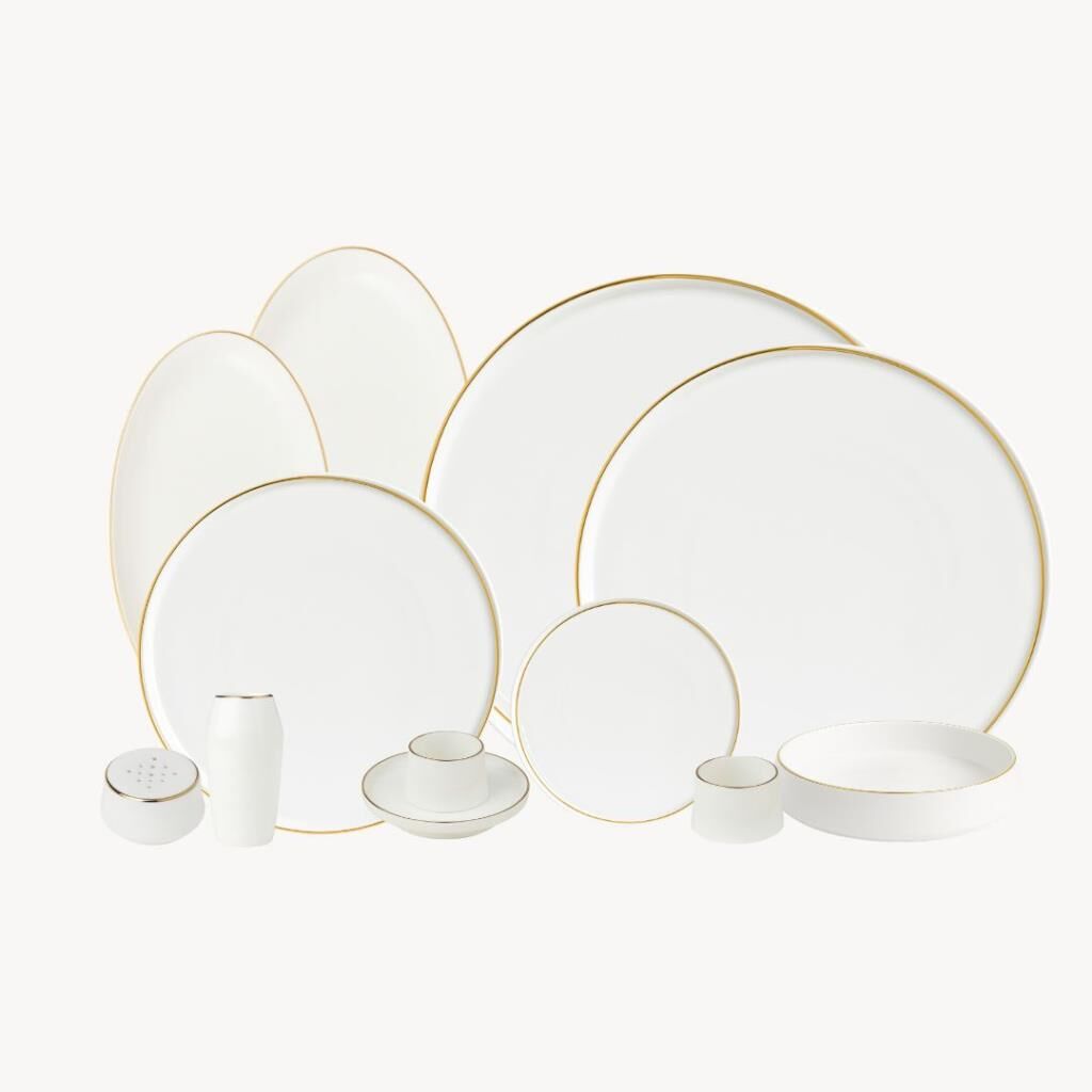 Koleksiyon Sufi Altın 6 Kişilik 43 Parça Yemek Takımı