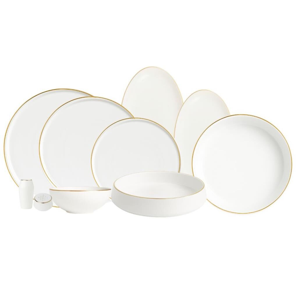 Koleksiyon Sufi Altın 6 Kişilik 37 Parça Yemek Takımı