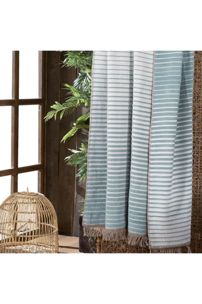 Sarev Jolie Mint Tek Kişilik Pamuklu Battaniye 160*220 Cm