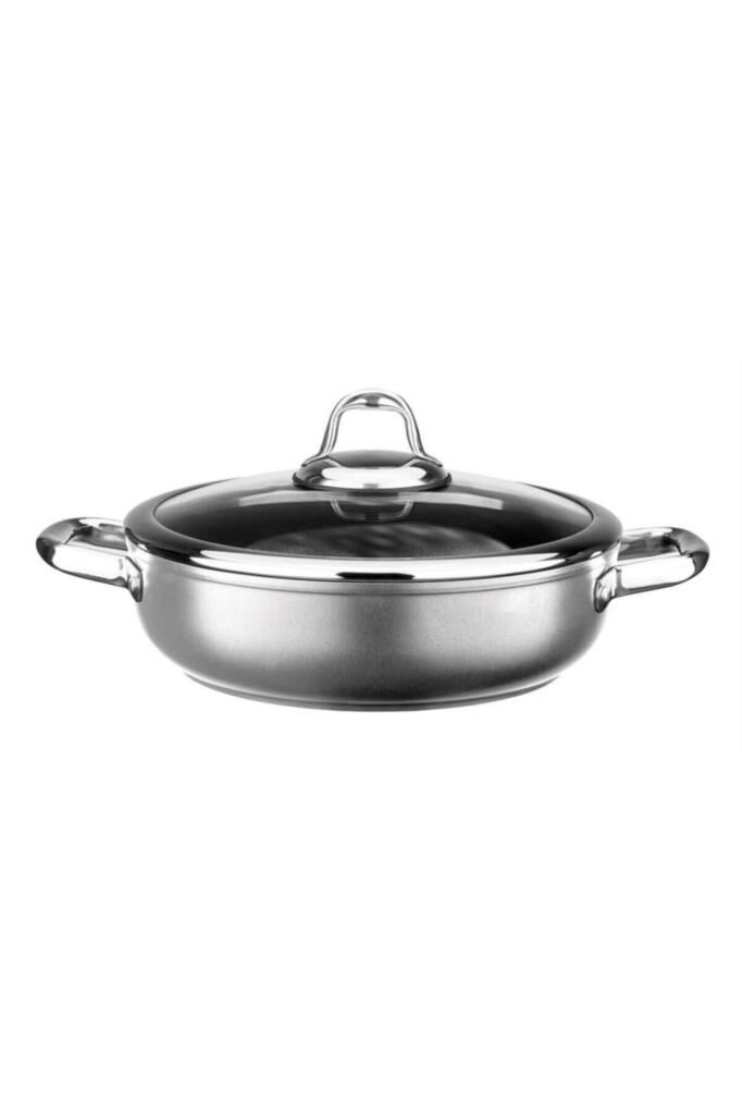 Leggno Master Titanium 28Cm Sığ Tencere Metalik Gri 28Cm Mst2828St28Gr