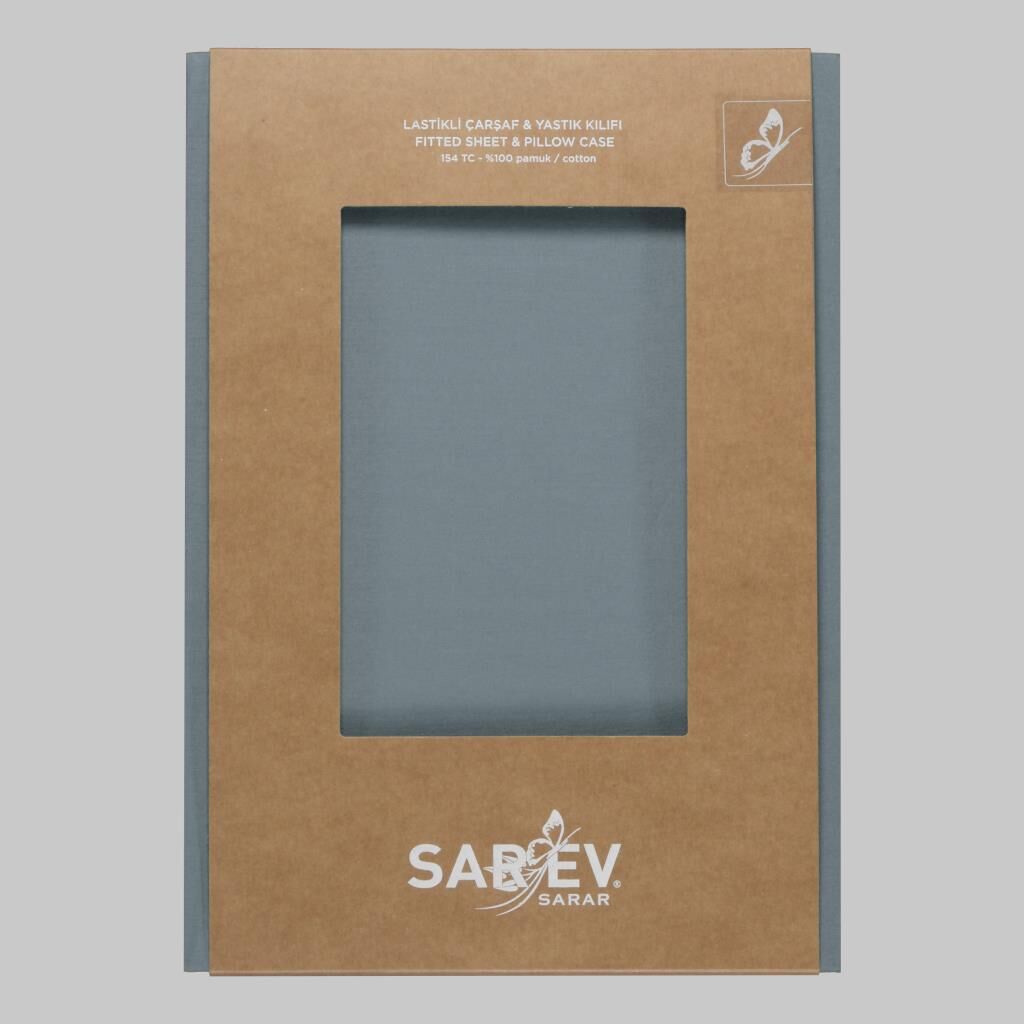 Sarev New Slow Cıty 140X200 Fıtted Çarşaf, .Mavi