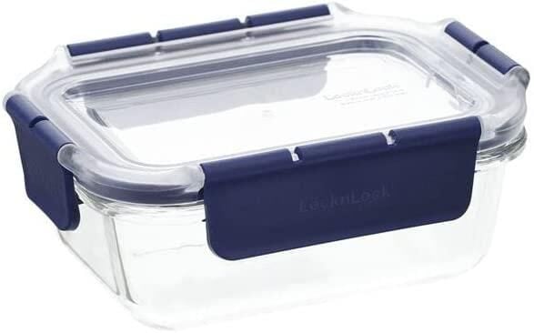 Locknlock Top Class Fırın & Saklama Kabı Dörtgen Kilitli 380 Ml Mavi