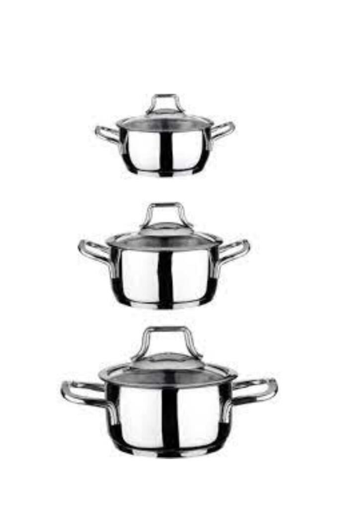 Leggno Tpl1131Set03 Topline 6 Parça Çelik Mini Tencere Seti