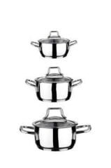 Leggno Tpl1131Set03 Topline 6 Parça Çelik Mini Tencere Seti