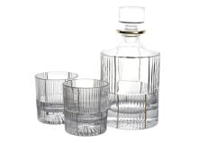 Mikasa Moor Gold Çizgili Cam Viski Seti 3Prç 950ml-280ml