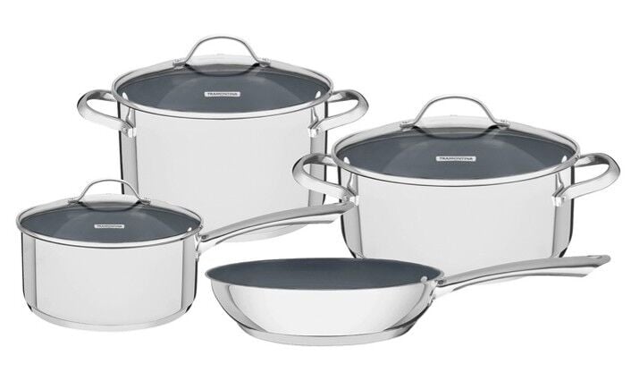 Tramontina Uno 7 Parça Seramik Yüzeyli Çelik Tencere Seti