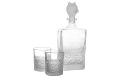 Mikasa Moor Buzlu Kurt Kapaklı Cam Viski Seti 3Prç 800ml-280ml
