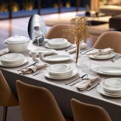 Evaliza Alaia Stella Platin 60 Parça Yemek Takımı