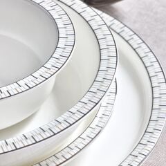 Evaliza Alaia Stella Platin 60 Parça Yemek Takımı