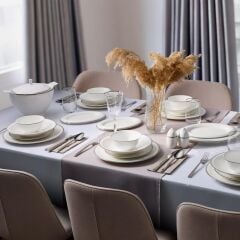 Evaliza Buckhingam Platin 60 Parça Yemek Takımı