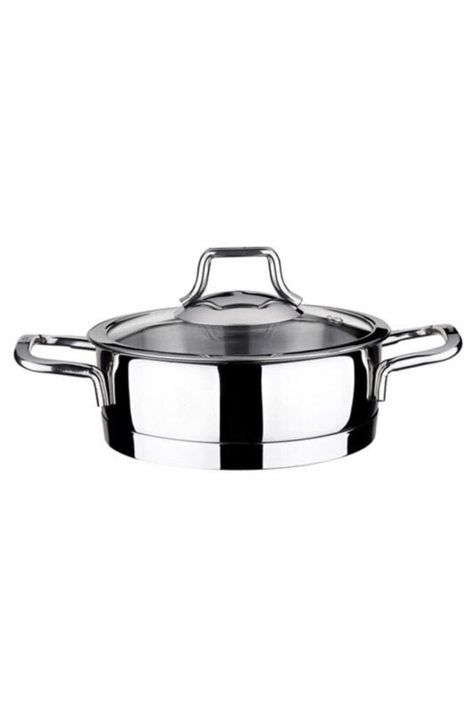 Leggno 16 Cm Cam Kapaklı Çelik Sahan (Vıt1141Shk16)