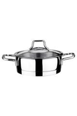 Leggno 16 Cm Cam Kapaklı Çelik Sahan (Vıt1141Shk16)