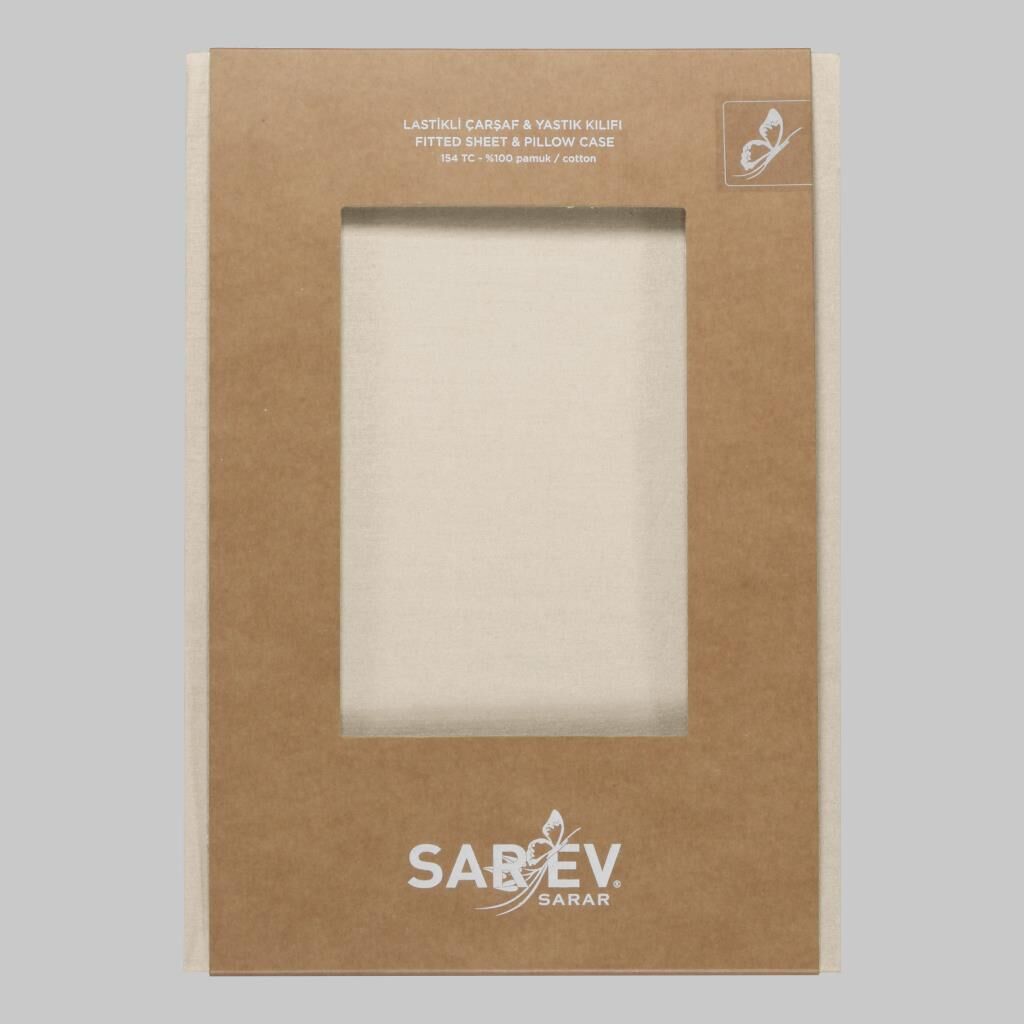 Sarev New Slow Cıty 180X200 Fıtted Çarşaf, Krem