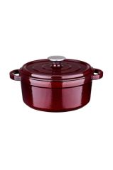 Leggno Flm4881Dt28Mr 28 Cm Derin Döküm Tencere Majolik Bordo