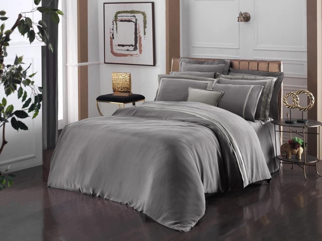 Sarev Kımera Cupro Vegan İpek Çift Kişilik Nevresim Takımı Lila