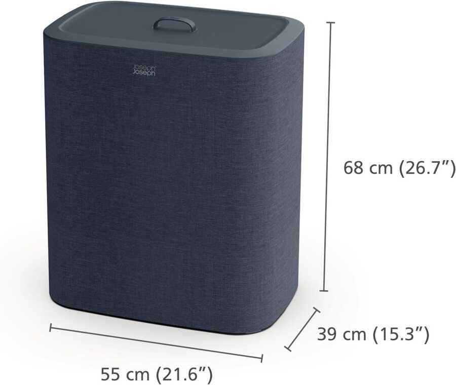 Joseph Joseph Tota 90 L Trio 3 Bölmeli Çamaşır Ayırma Sepeti Gri