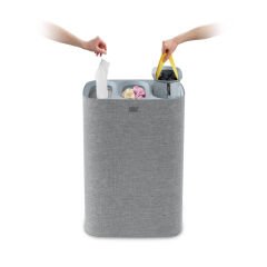 Joseph Joseph Tota 90 L Trio 3 Bölmeli Çamaşır Ayırma Sepeti Gri