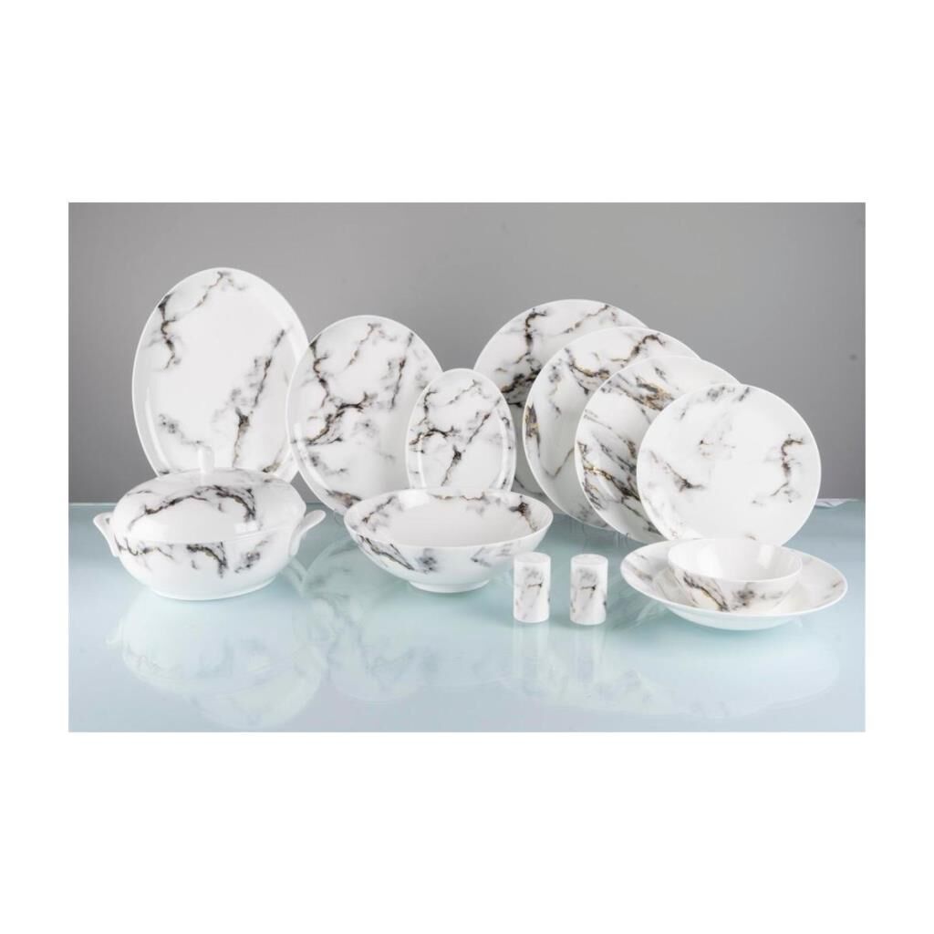 Prouna Marble 72 Parça Yemek Takımı