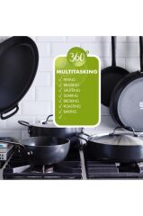 Greenpan Craft Thermolon Seramik Yapıştırmaz 30Cm Basık Tencere