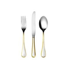 Herdmar Zorba Yarım Gold 87 Parça Çatal Kaşık Bıçak Takımı-12 Kişilik