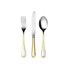 Herdmar Zorba Yarım Gold 87 Parça Çatal Kaşık Bıçak Takımı-12 Kişilik