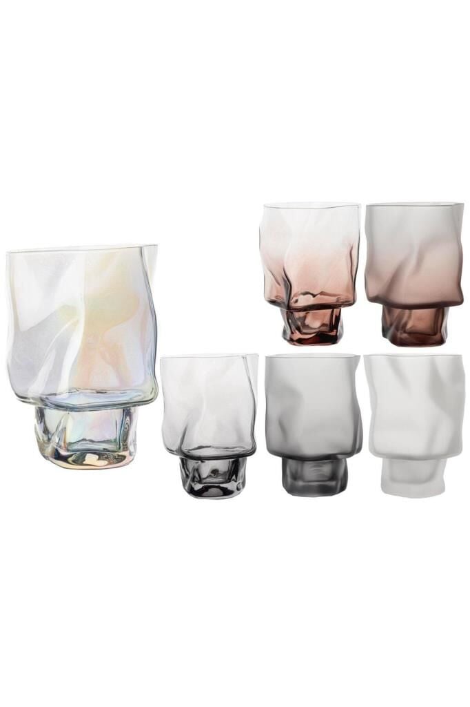 Mikasa Moor Mat Parlak Ayaklı 6Lı Cam Bardak 240Ml