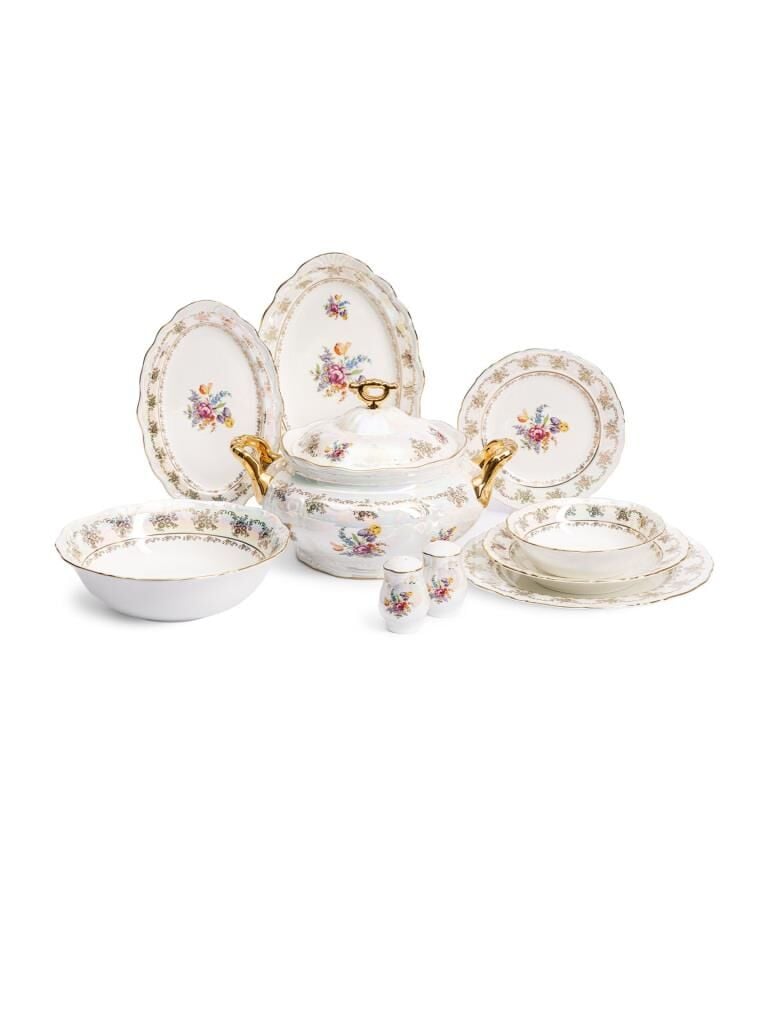 Maxx Doria Czech Collection Luster Flower 12 Kişilik 60 Parça Yemek Takımı