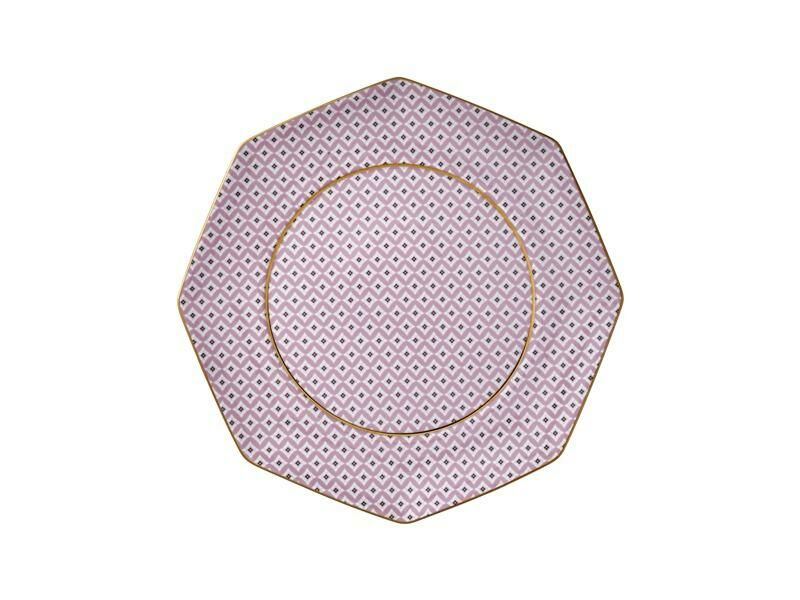 Tea Delight Regency Damask Pembe 6' Lı Tatlı Tabağı 21cm