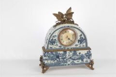 Mikasa Moor Kelebek Figürlü Mavi Masa Saati 31x36cm