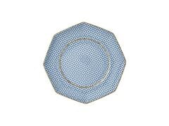 Tea Delight Regency Damask Mavi 6'Lı Ekmek Tabağı 17cm