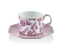 Tea Delight Regency Damask Pembe 6'Lı Çay Fincanı Seti