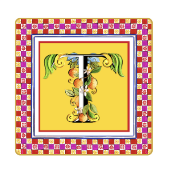 Baci Milano Ortıgıa T Harfli Mini Tepsi 15X15 Cm