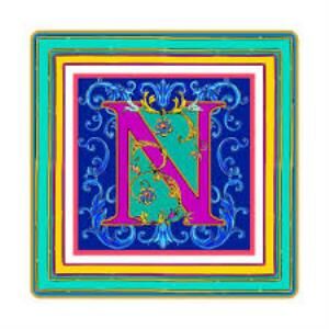 Baci Milano Ortıgıa N Harfli Mini Tepsi 15X15 Cm