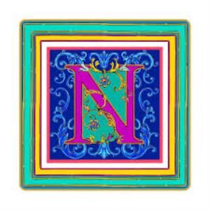 Baci Milano Ortıgıa N Harfli Mini Tepsi 15X15 Cm