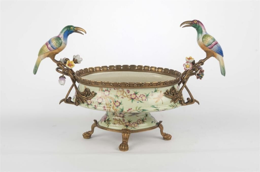 Mikasa Moor Yeşil Kuş Figürlü Dek Kase 45x30cm