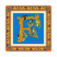 Baci Milano Ortıgıa F Harfli Mini Tepsi 15X15 Cm