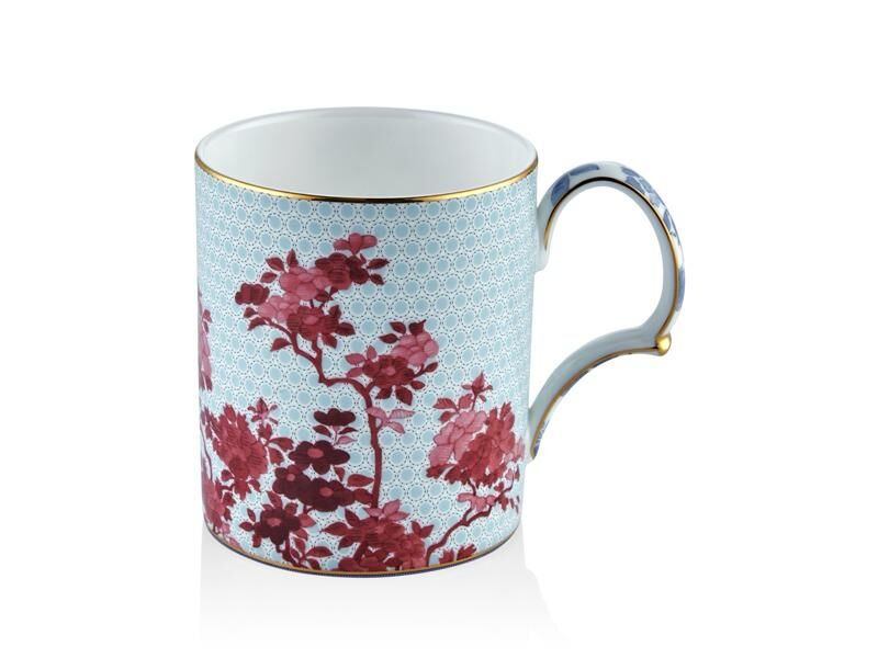 Tea Delight Regency Damask Mavi Kupa