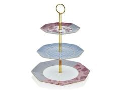 Tea Delight Regency Damask Üç Katlı Kurabiyelik