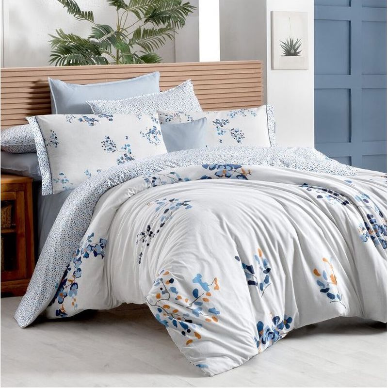 Sarev Bonamy Fancy Çift Kişilik Mavi Nevresim Takımı